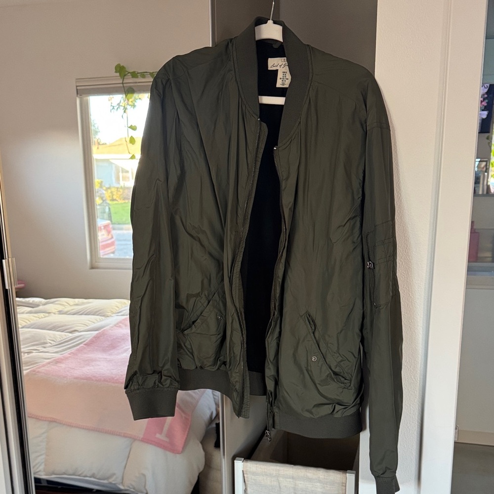 L.O.G.G. Label Of Graded Goods Men's (H&M) Dark Green Bomber Jacket